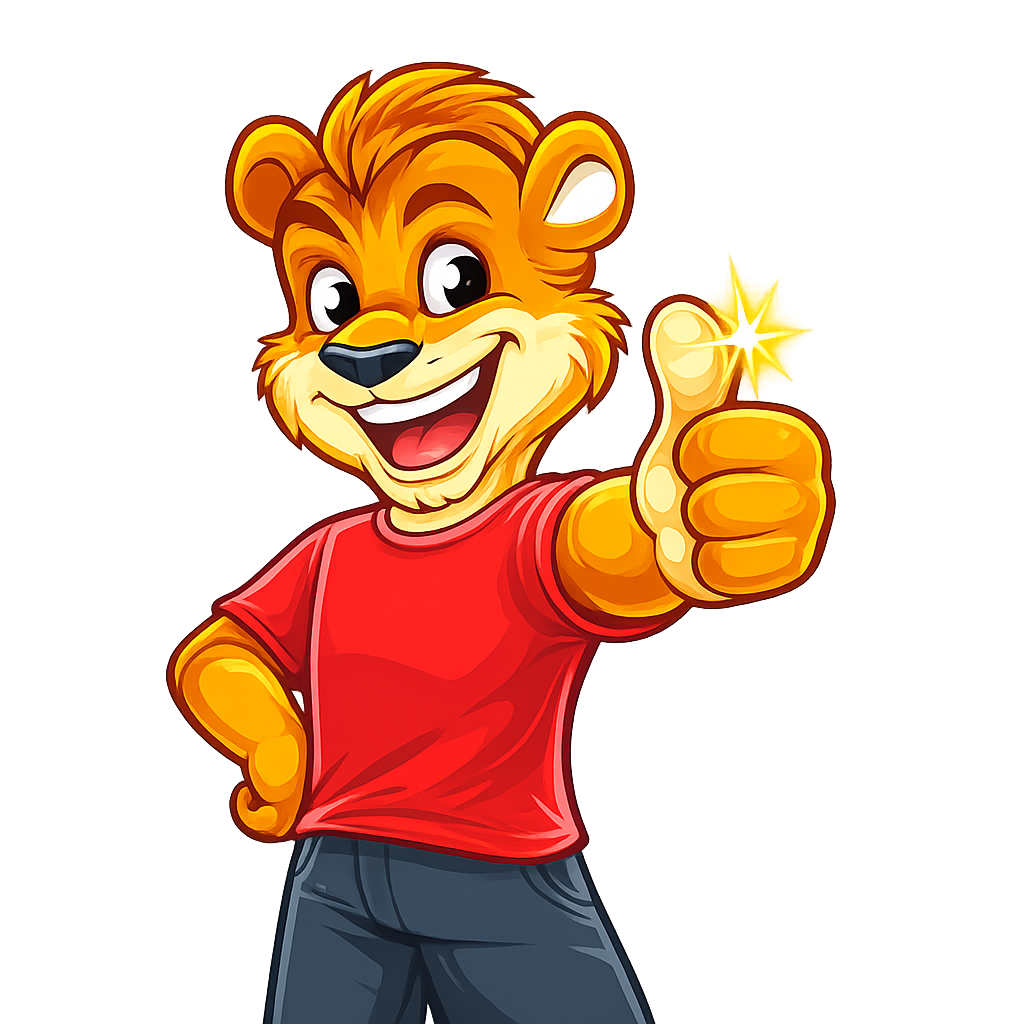 Lion approuvant - Autorisé